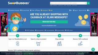 ShopBuddies: Cashback shopping with 100% cashback discount?