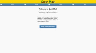 Welcome to QuickMath
