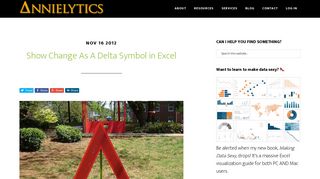 Show Change As A Delta Symbol in Excel - Annielytics.com