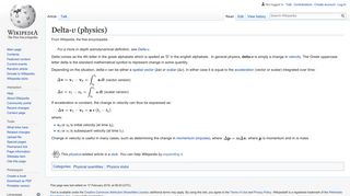 Delta-v (physics) - Wikipedia