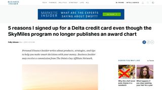 5 reasons I signed up for the Gold Delta SkyMiles AmEx credit card ...