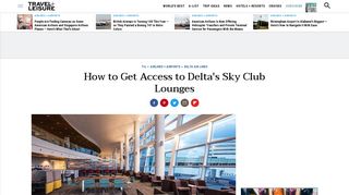 How to Get Access to Delta's Sky Club Lounges | Travel + Leisure