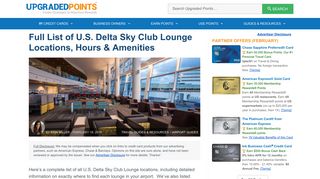 Full List of US Delta Sky Club Lounge Locations, Hours & More [MAP]