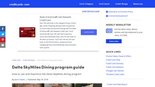 Delta SkyMiles Dining program guide - CreditCards.com