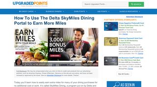 How To Use Delta SkyMiles Dining to Earn More Miles [Guide]