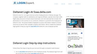 Deltanet Login at ssaa.delta.com - Login.Expert