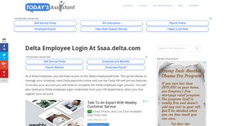 Delta Employee Login at ssaa.delta.com - Today's Assistant