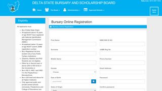 Bursary Online Registration - Delta State Bursary and Scholarship Board