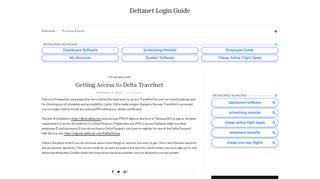 Getting Access to Delta Travelnet - Deltanet