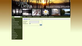 Town of Delta, Bayfield County, Wisconsin Admin Panel : Login