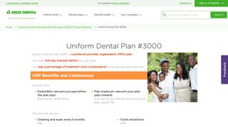 Uniform Dental Plan #3000 - Delta Dental of Washington