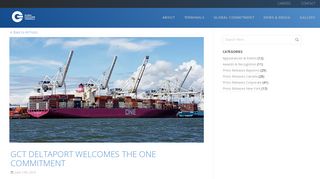 GCT Deltaport welcomes the ONE Commitment - Global Container ...