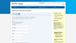 GovWin IQ Government Community