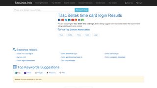Tasc deltek time card login Results For Websites Listing