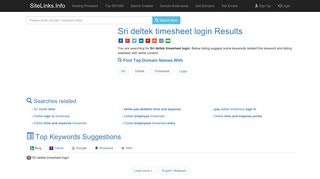 Sri deltek timesheet login Results For Websites Listing - SiteLinks.Info
