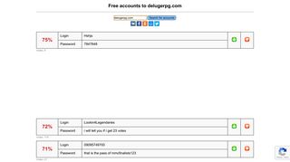 delugerpg.com - free accounts, logins and passwords