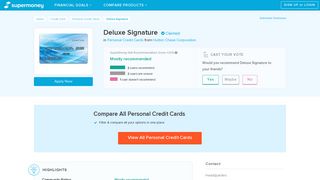 Deluxe Signature Reviews - Personal Credit Cards - SuperMoney