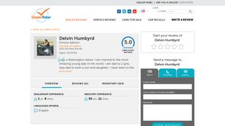 Delvin Humbyrd - Employee Ratings - DealerRater.com