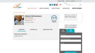 Delvin Richardson - Employee Ratings - DealerRater.com