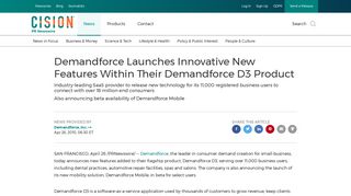 Demandforce Launches Innovative New Features Within Their ...