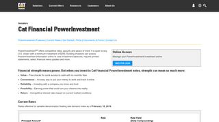 Cat Financial | Cat Financial PowerInvestment