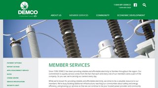 Member Services | DEMCO – Dixie Electric Membership Corporation