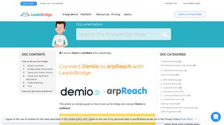 How to connect Demio to arpReach | LeadsBridge Documentation