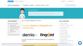 How to connect Demio to Firepoint | LeadsBridge Documentation
