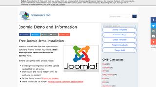 Joomla Demo Site » Try Joomla without installing it - Open Source CMS