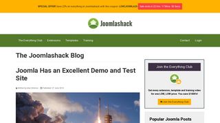 Joomla Has an Excellent Demo and Test Site - Joomlashack
