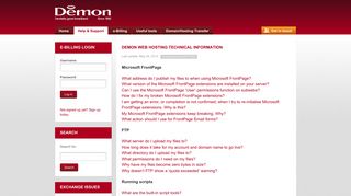 Demon Web Hosting technical information « Demon Online Help Centre
