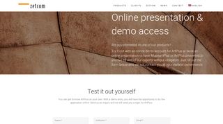 zetcom Product-Demonstration - Book a webinar or try the demo