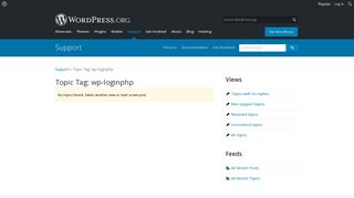 Topic Tag: wp-loginphp | WordPress.org