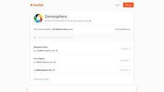 Demosphere - email addresses & email format • Hunter - Hunter.io