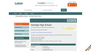 Denbigh High School | Luton Directory