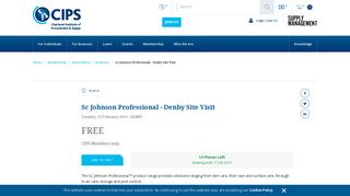 Sc Johnson Professional - Denby Site Visit - The Chartered Institute of ...