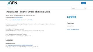 #DENChat - Higher Order Thinking Skills - Discovery Education ...