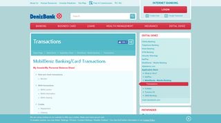 Transactions | DenizBank