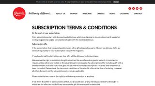 Subscription Terms & Conditions - Dennis Publishing