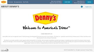 About Denny's - talentReef Applicant Portal
