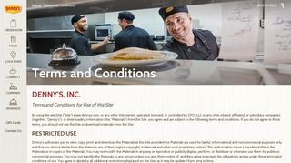 Terms and Conditions - Denny's