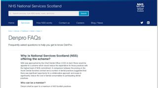 Denpro FAQs | NHS National Services Scotland