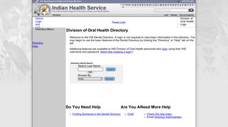 Dental Directory - Indian Health Service