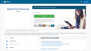 Dental First Financing: Login, Bill Pay, Customer Service and Care ...
