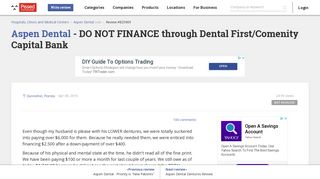 Aspen Dental - DO NOT FINANCE through Dental First/Comenity ...
