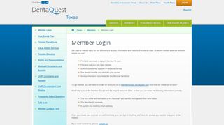 Member Login - DentaQuest