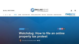Watchdog: How to file an online property tax protest | Watchdog ...