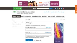 ADA Login - American Dental Association Login Page - MouthHealthy