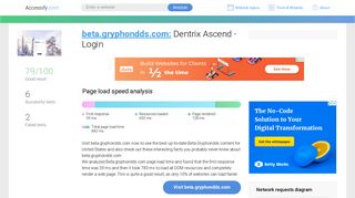 Access beta.gryphondds.com. Dentrix Ascend - Login