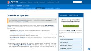 E-permits - City and County of Denver